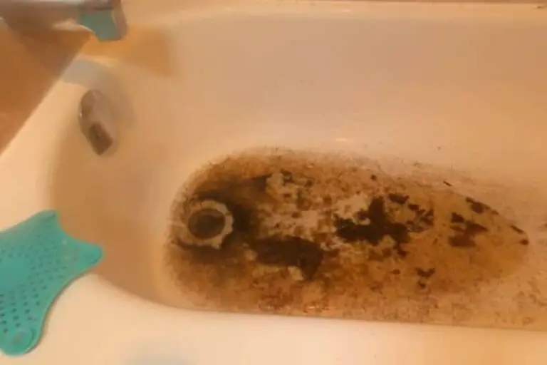 bathroom sink backing up in tub