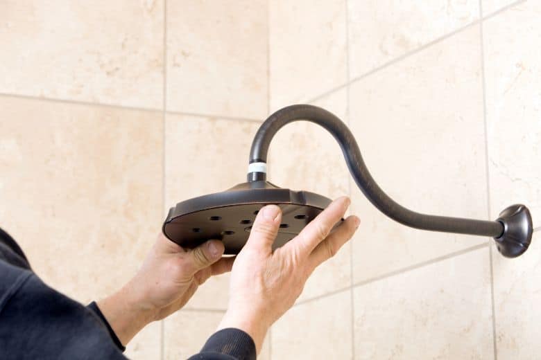 how to remove a stuck shower head without tools